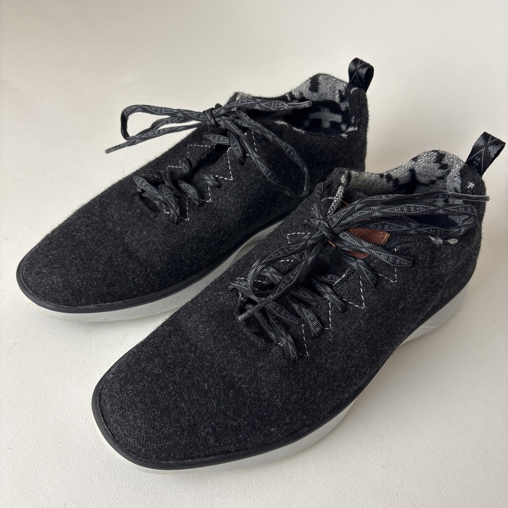 Pendleton Womens Sz 7.5 Gray Wool Vibram Sole Sneakers PWF19L05-012